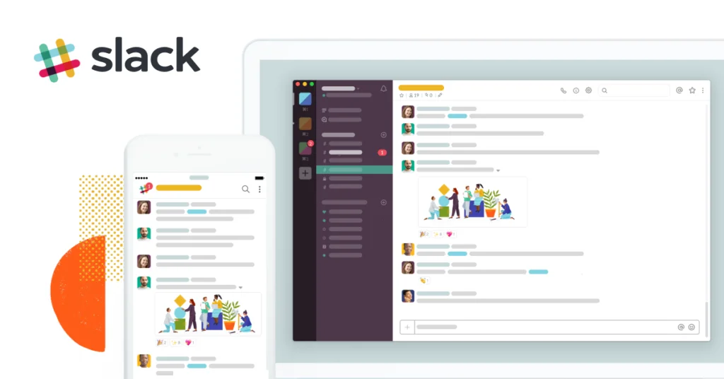 Main screen of the Slack application