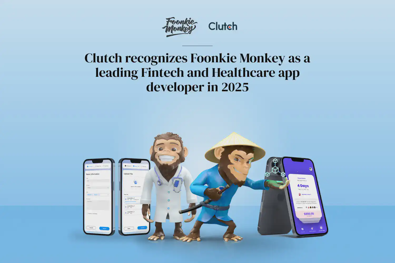 Clutch reconoce a Foonkie Monkey como desarrollador líder de aplicaciones Fintech y Salud en 2025