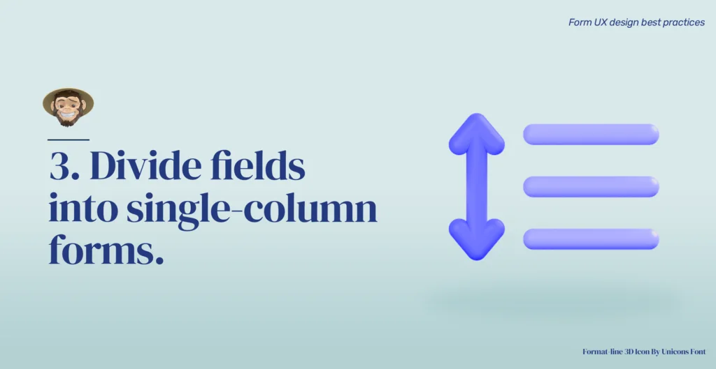 Práctica 3: Divide los campos en formularios de una sola columna