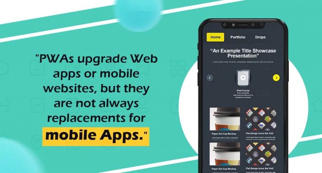 Green background image with a text and a mobile.