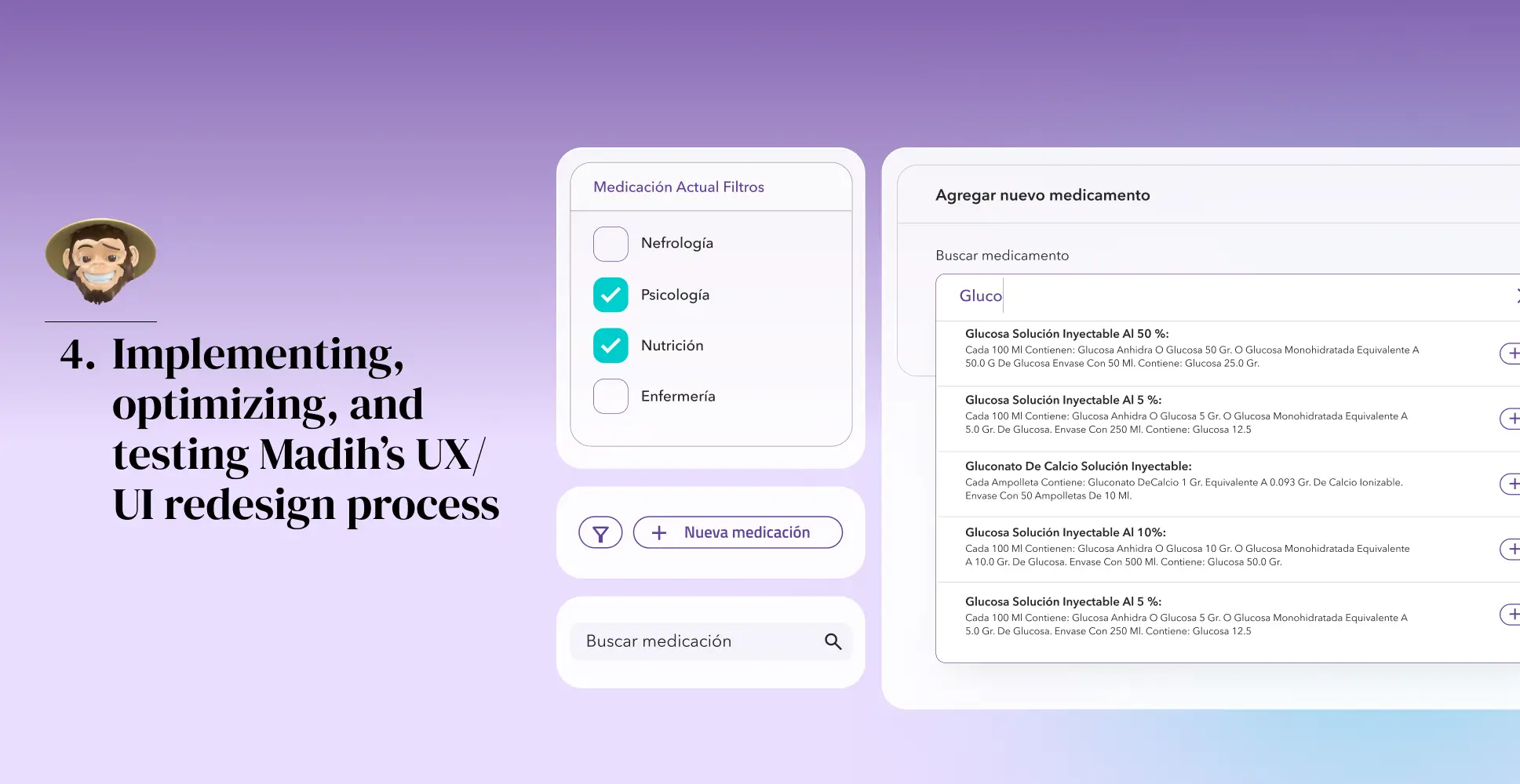 4. Implementing, optimizing, and testing Madihs UX/UI redesign process