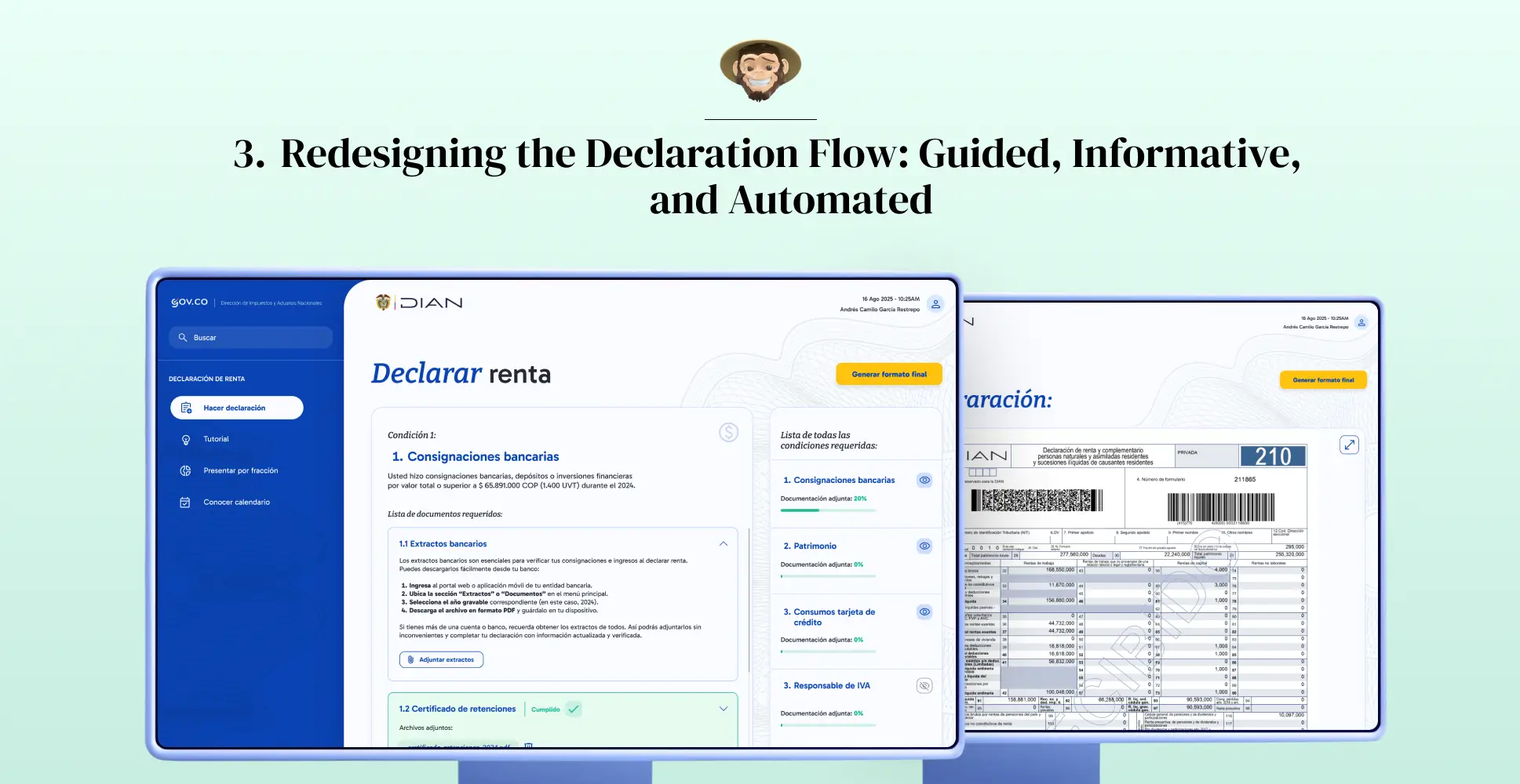 3. Redesigning the Declaration Flow: Guided, Informative, and Automated