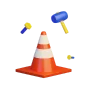 Icono de un cono (transporte)