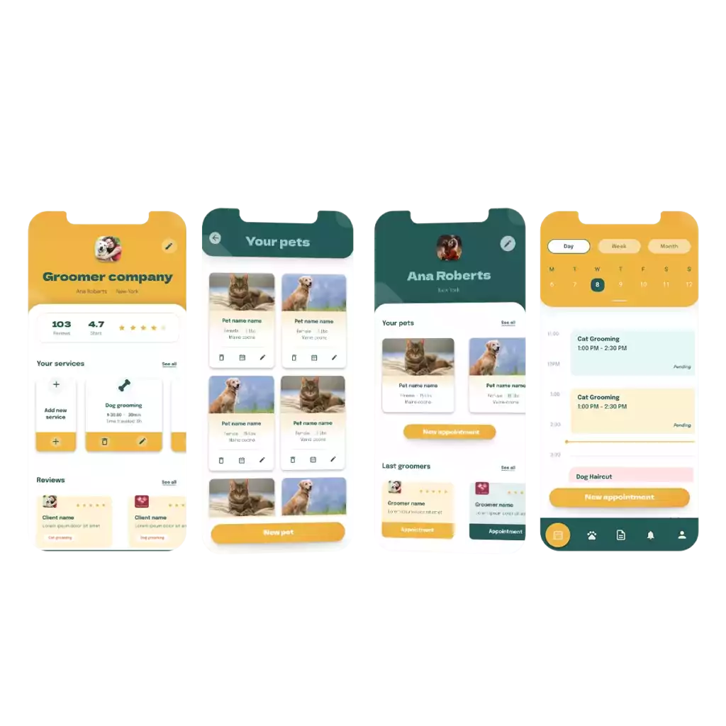 Equipo de desarrollo de aplicaciones Nearshore-Pet Grooming app