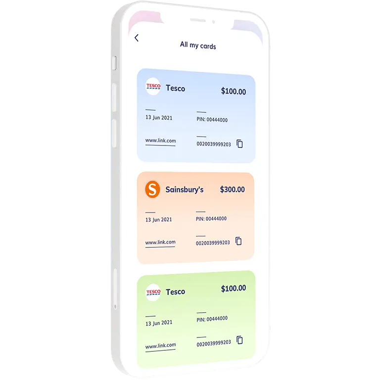 Screens with the application - Trypp Inc.